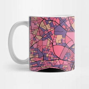 Hamburg Map Pattern in Purple & Pink Mug